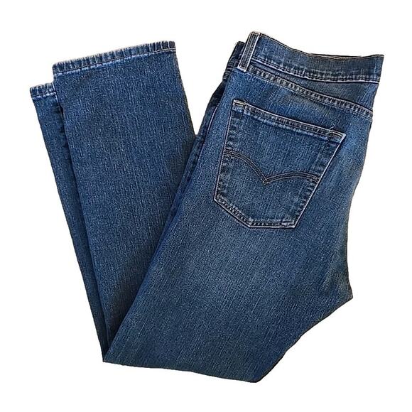 Levi's 505 Men's Jeans Size 36 x 32 Medium Stonewash Cotton Denim Straight Leg - Picture 3 of 9